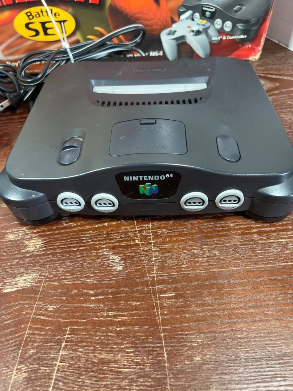 Nintendo 64 Pokemon Stadium Battle Set With Atomic Purple Controller & Transfer